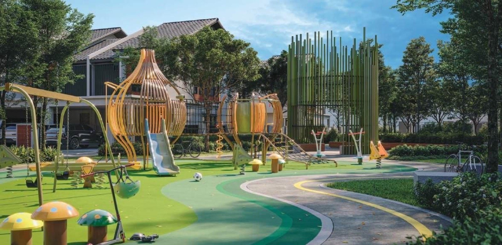 “Play with Nature” Playground at Embun Hills, artist's impression
